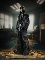Street Style Zip Up Hooded Knit Cardigan 4