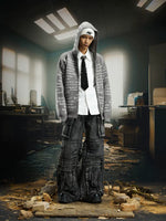 Street Style Zip Up Hooded Knit Cardigan 5