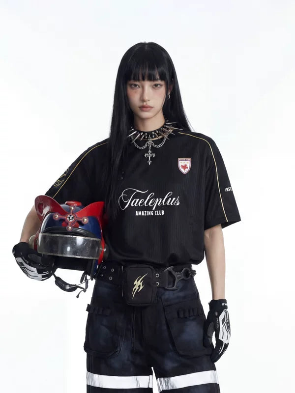 Streetwear Jersey Loose Short-Sleeve T-Shirt 1