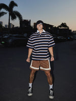 Striped Collared Short-Sleeve Polo Shirt 2