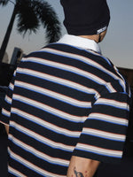 Striped Collared Short-Sleeve Polo Shirt 4