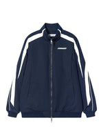 Striped Colorblock Padded Zip Jacket 5