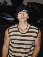 Striped Crew Neck Knit Sleeveless Vest 5