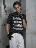 Striped Crew Neck Short Sleeve T-Shirt 1