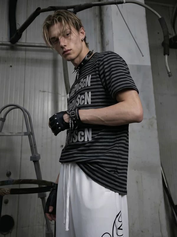 Striped Crew Neck Short Sleeve T-Shirt 2