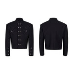 6093868086896,6093868086897,6093868086898,6093868086899, Striped Double-Breasted Stand-Collar Suit Jacket