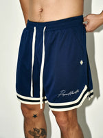 Striped Embroidered Drawstring Sports Shorts 1