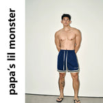 6260763835684,6260763835685,6260763835686, Striped Embroidered Drawstring Sports Shorts