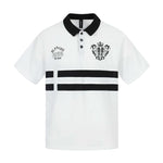 6241644218873,6241644218874,6241644218875,6241644218876, Striped Embroidered Polo Shirt