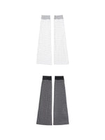 Striped Fold-Over Waist Shorts and Leggings 5