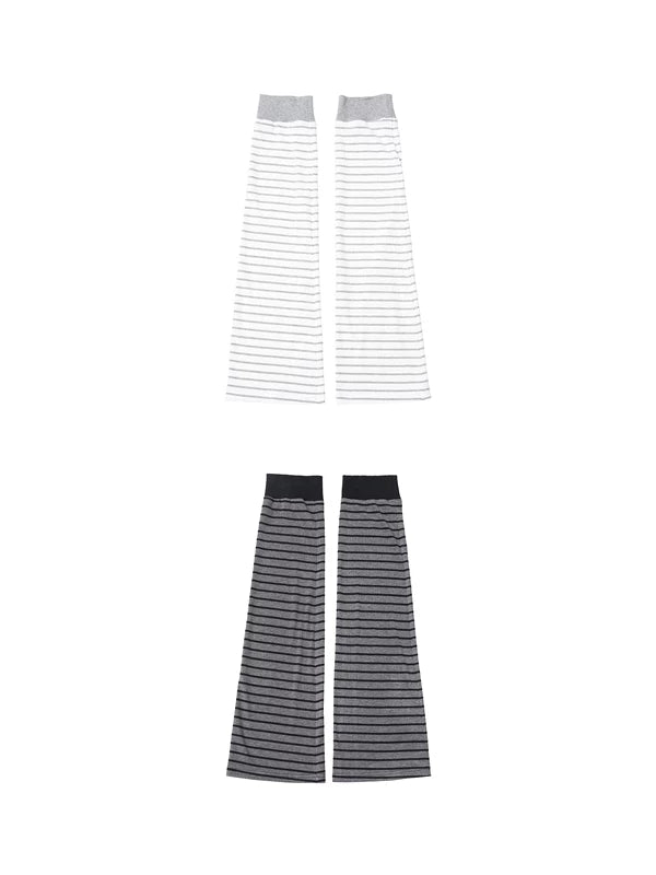 Striped Fold-Over Waist Shorts and Leggings 5