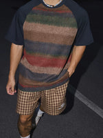 Striped Gradient Loose Short-Sleeve T-Shirt 3
