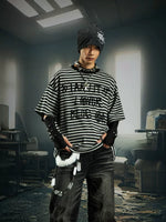 Striped Graphic Oversized Short Sleeve T-Shirt 3