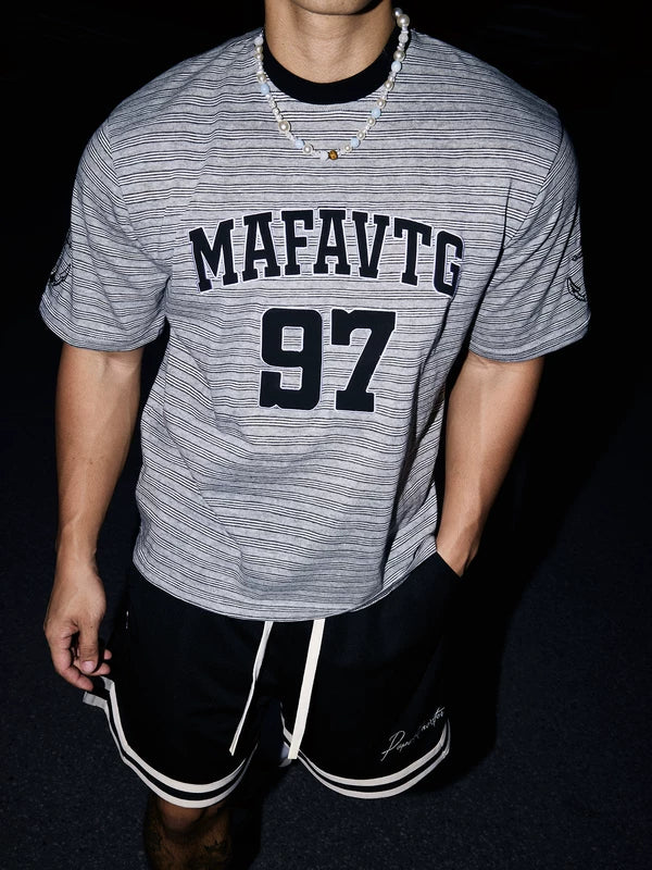 Striped Graphic Short-Sleeve Jersey T-Shirt 3
