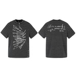 6254123047075,6254123047076,6254123047077, Striped Graphic Short-Sleeve T-Shirt