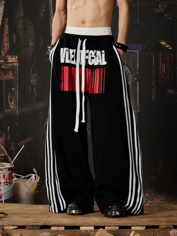Striped Graphic Sweatpants 1