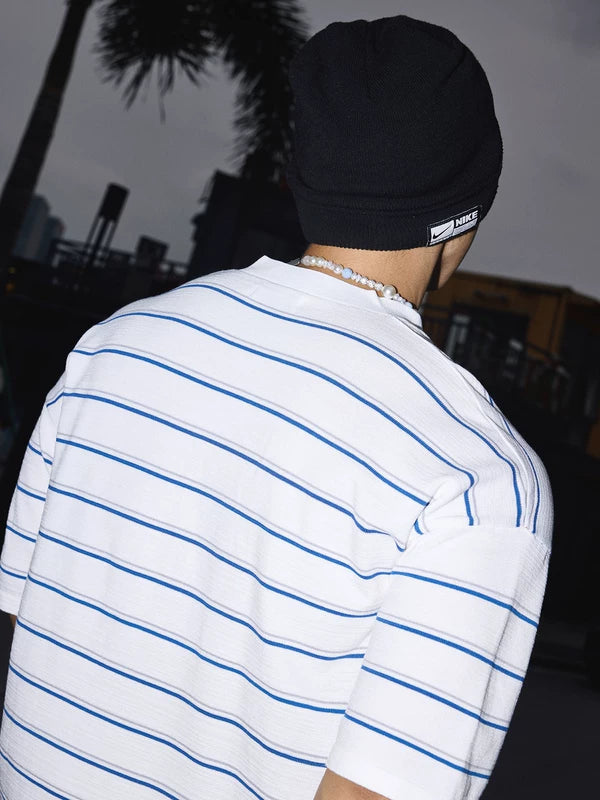 Striped Henley Short-Sleeve T-Shirt 4
