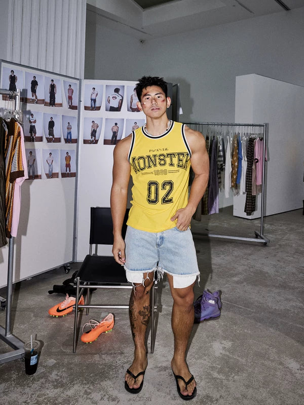 Striped Jersey Graphic Tank Vest 4