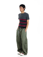 Striped Knit Crew Neck Sweater 4