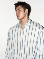 Striped Long-Sleeve Button-Down Shirt 5
