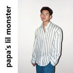 6269840299050,6269840299051,6269840299052, Striped Long-Sleeve Button-Down Shirt