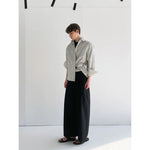 Striped Long-Sleeve Shirt and Wide-Leg Pants 2