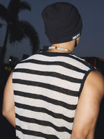 Striped Loose Fit Sleeveless Vest 4
