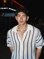 Striped Loose Knit Sleeveless Sweater Vest 3