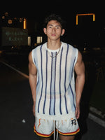 Striped Loose Knit Sleeveless Sweater Vest 5
