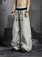 Striped Pleated Loose Casual Pants 5