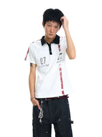 Striped Print Jersey Polo Shirt 2