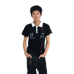6235049587068,6235049587069,6235049587070,6235049587071, Striped Print Jersey Polo Shirt