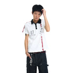 6235049587072,6235049587073,6235049587074,6235049587075, Striped Print Jersey Polo Shirt