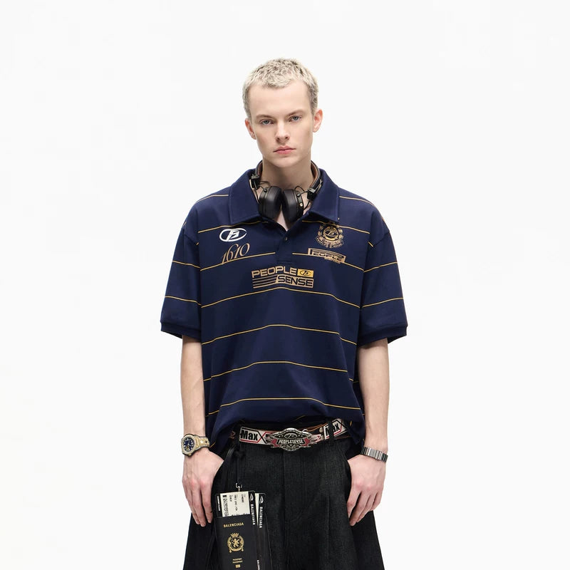 6212572558644,6212572558645,6212572558646, Striped Quick-Drying Polo Shirt