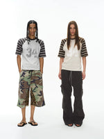 Striped Raglan Short-Sleeve T-Shirt 1