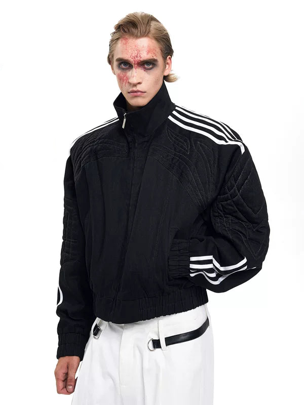 Striped Raw Denim Jacket