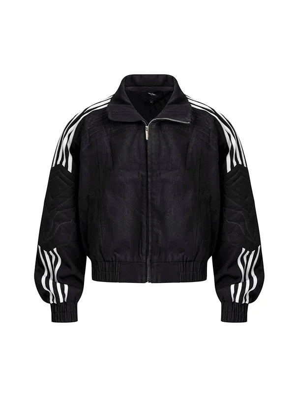 Striped Raw Denim Jacket 5