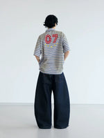Striped Retro Polo Neck Short Sleeve Shirt 5