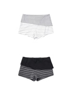Striped Rhinestone Letter Print Mini Pants 5