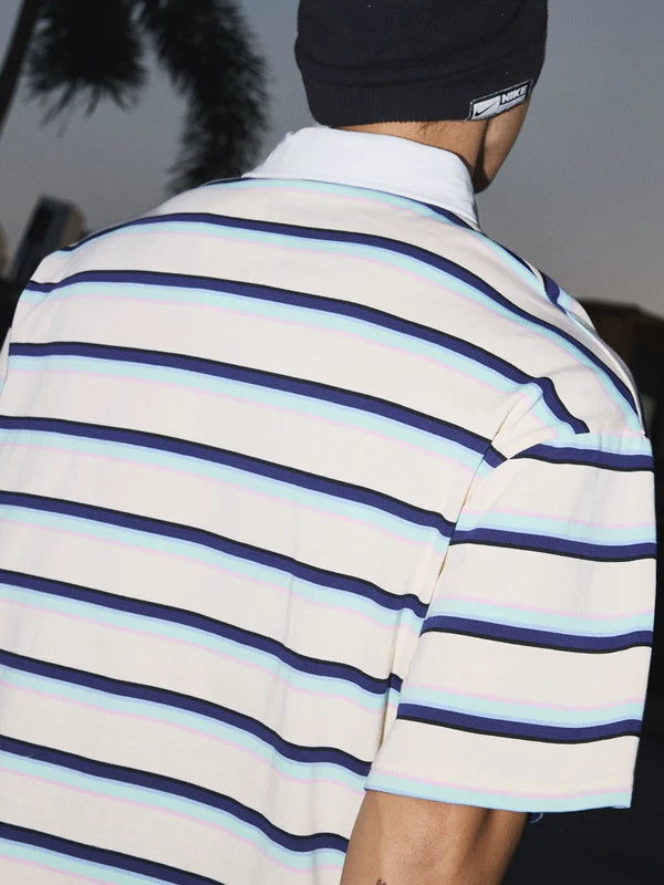 Striped Short-Sleeve Polo Shirt 4