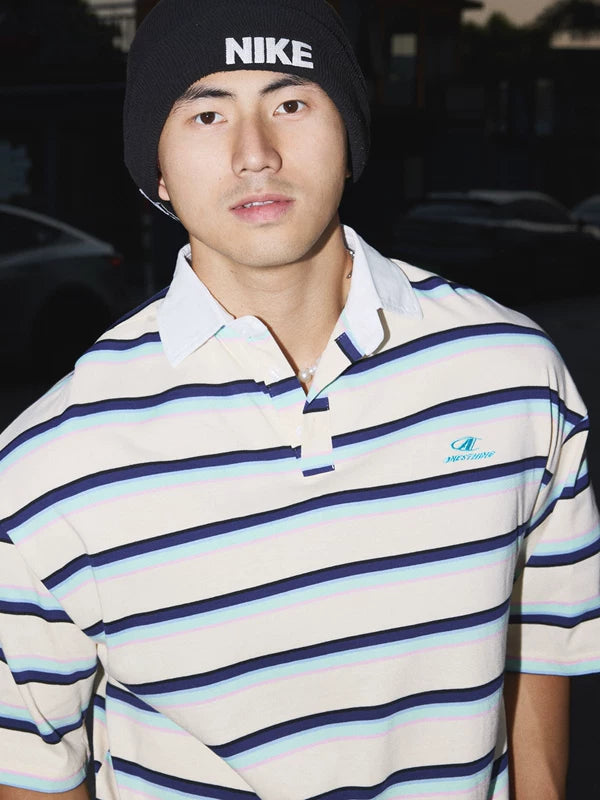 Striped Short-Sleeve Polo Shirt 5