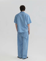 Striped Short-Sleeve Shirt and Pants Set 5