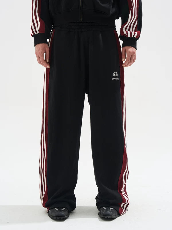 Striped Side Panel Loose Fit Sweatpants 3