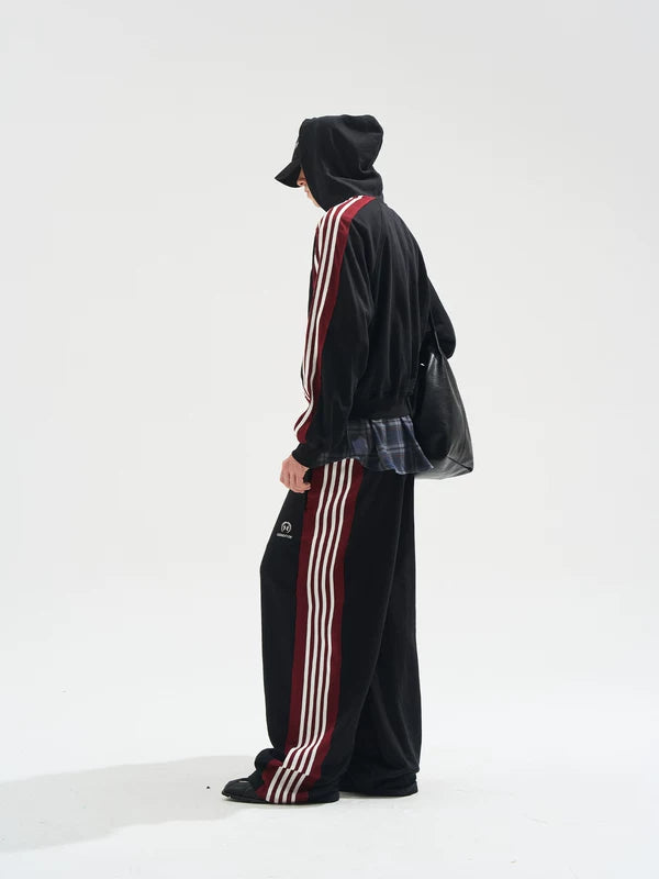 Striped Side Panel Loose Fit Sweatpants 5