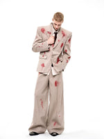 Striped Single-Breasted Slim Fit Suit Jacket 4