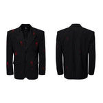 6106847135811,6106847135812,6106847135813,6106847135814, Striped Single-Breasted Slim Fit Suit Jacket