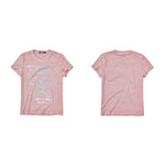 6100548092417,6100548092418,6100548092419,6100548092420, Striped Skull Rhinestone Print T-Shirt
