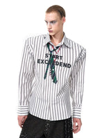Striped Tie-Print Long-Sleeve Shirt 4