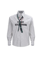 Striped Tie-Print Long-Sleeve Shirt 5