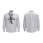 6082636427718,5887238012237,5887238012238,5887238012239,5887238012240, Striped Tie-Print Long-Sleeve Shirt